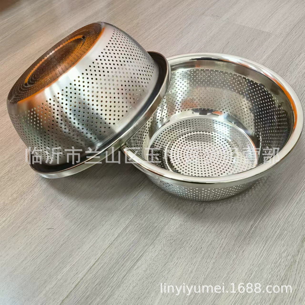 26 немагнитный таз для мытья овощей, бытовое сито для риса, утолщенная круглая корзина для фруктов, сливной таз, десять юаней, нержавеющая сталь