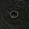 Black diamond row diamond ring-white diamond