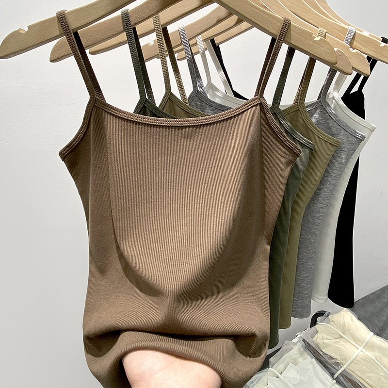 H232 Strictly Selected Small Camisole Women's Sleeveless Inner Base Shirt Summer Thin Strapless Slim-fit Beautiful Back Outer Wear Top