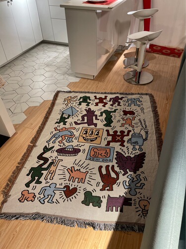Keith haring graffiti master sofa blanket decorative blanket outdoor camping