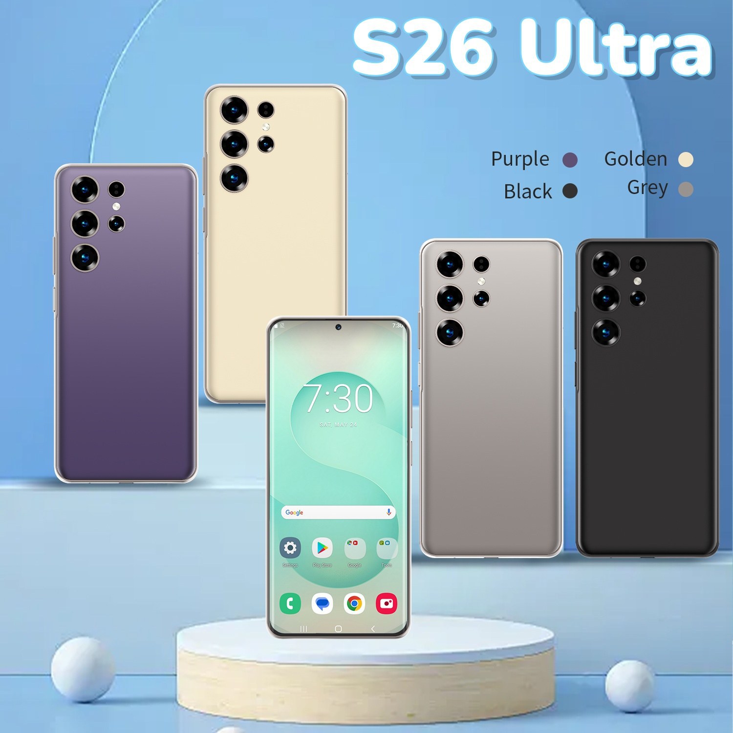 Cugo新款跨境手机S26 Ultra4G6.8寸3+64亚马逊TK爆款跨境智能手机
