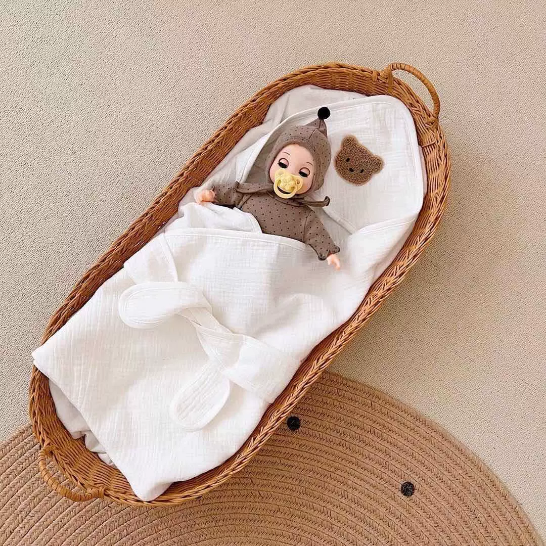 婴儿抱被产房新生儿包被春秋夏季薄款纯棉纱布初生襁褓包巾包裹