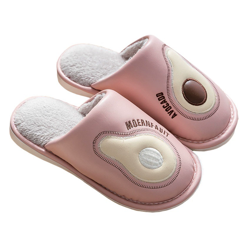 Хлопковые Тапочки женские зимние из искусственной кожи домашние теплые Нескользящие непромокаемые новые модные домашние парные шерстяные тапочки мужские оптом