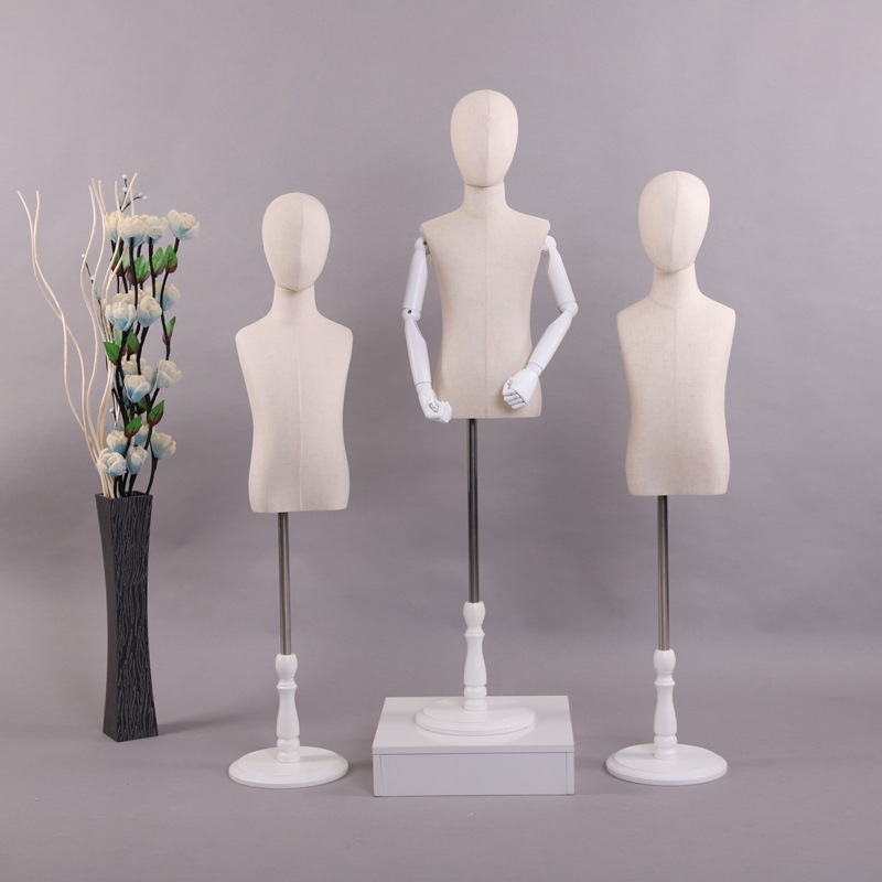 儿童模特白色圆盘底座