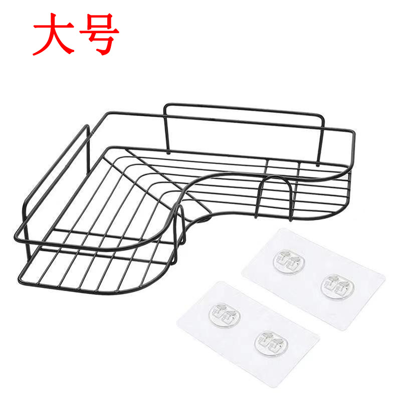 Baño Rack de almacenamiento Punch-libre montado en la pared de esquina lavabo baño montado en la pared inodoro triángulo cocina rack de almacenamiento