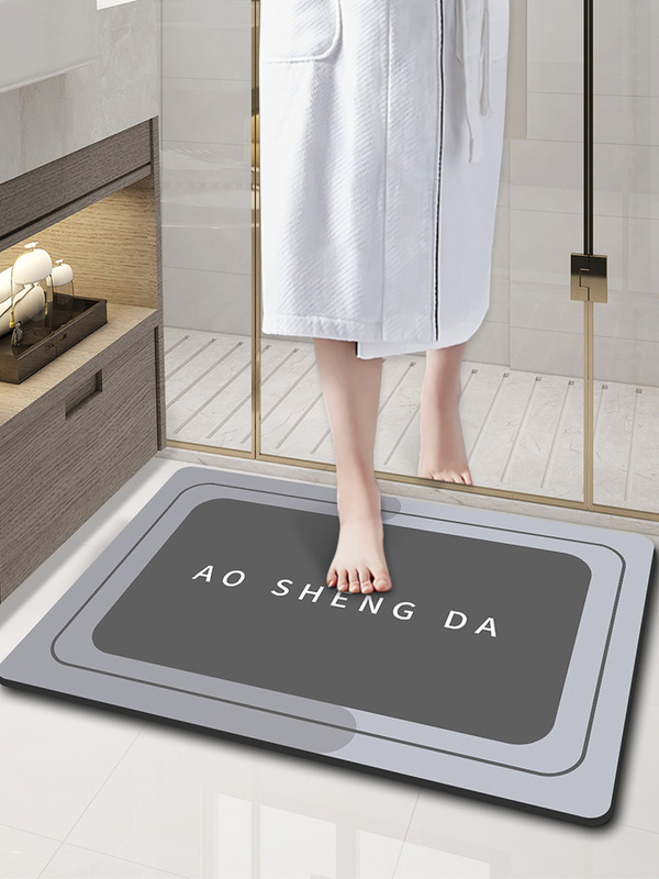 Diatom Mud Absorbent Floor Mat Bathroom Soft Mat Entrance Door Bathroom Non-Slip Toilet Door Mat Carpet Bathroom