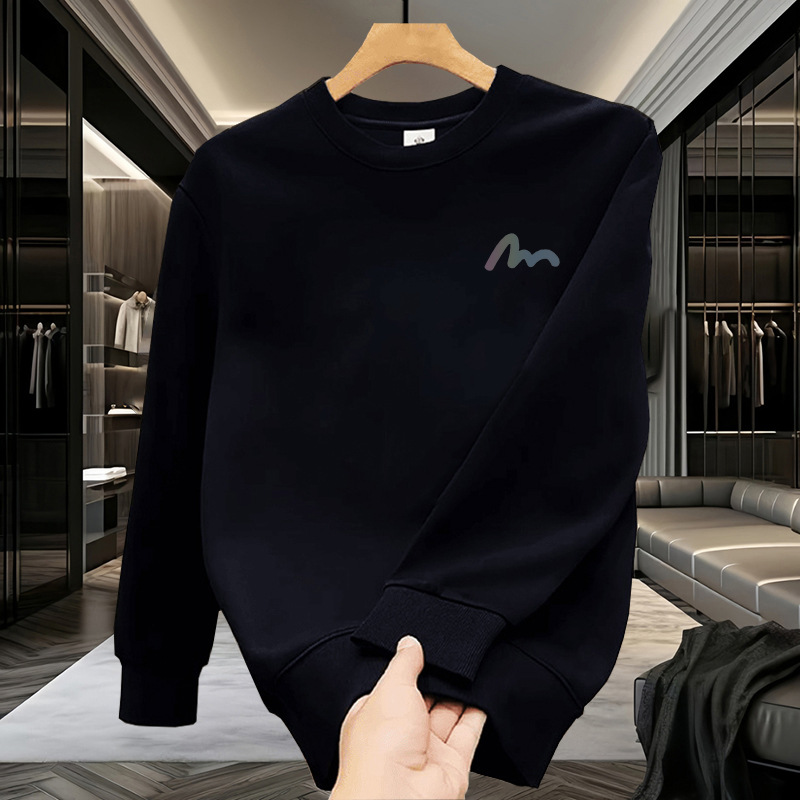 Outlet Spring and Autumn Heavyweight Sweatshirts for Men and Women, Loose Casual Versatile Pullovers, Long-Sleeved Tops, Round Necks