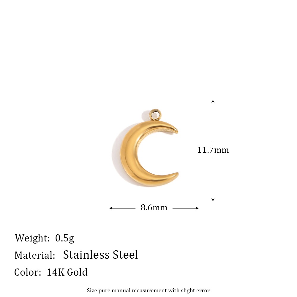 Small Crescent Pendant-Gold