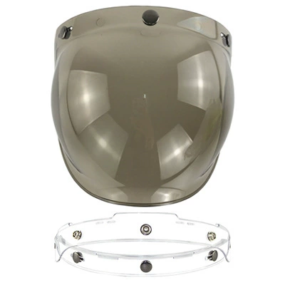 Dəbilqə (Kaska) aksesuarları: Half Helmet Bubble Mirror - light-tea-transparent-bracket