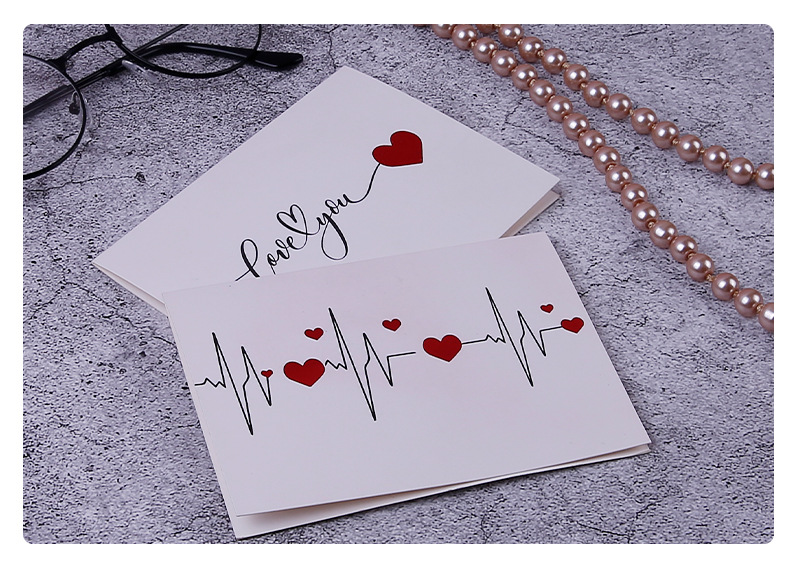 Cartoon Style Letter Heart Shape Special White Card Casual Daily Card display picture 2