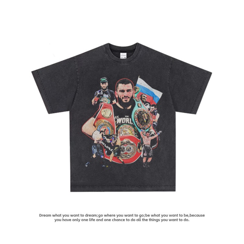 Men's Boxing Top American Style Fighting T-Shirt with Print Ufc Oliveira Pure Cotton Short Sleeve Black Hawk Tyson Men's Boxing Top American Style Fighting T-Shirt with Print Ufc Oliveira Pure Cotton Short Sleeve Black Hawk Tyson