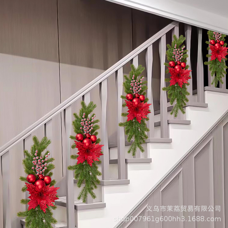 純粋なPEクリスマス藤条牛角クリスマス装飾品暖炉階段飾りクリスマス藤条シミュレーション装飾品|undefined
