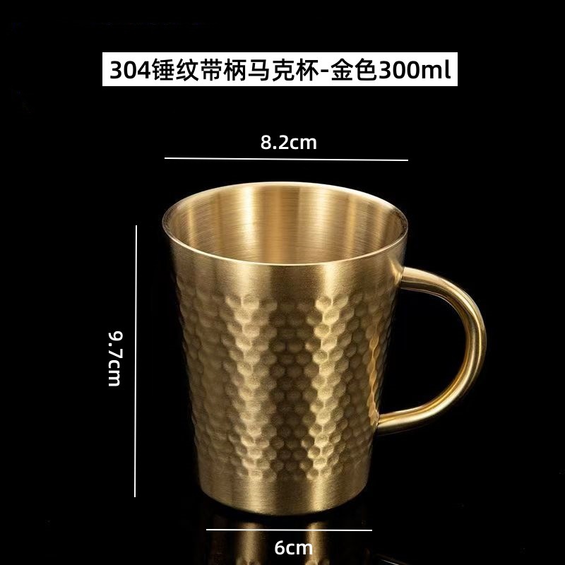 손잡이 300cm 금을 가진 304 해머 패턴 더블 레이어