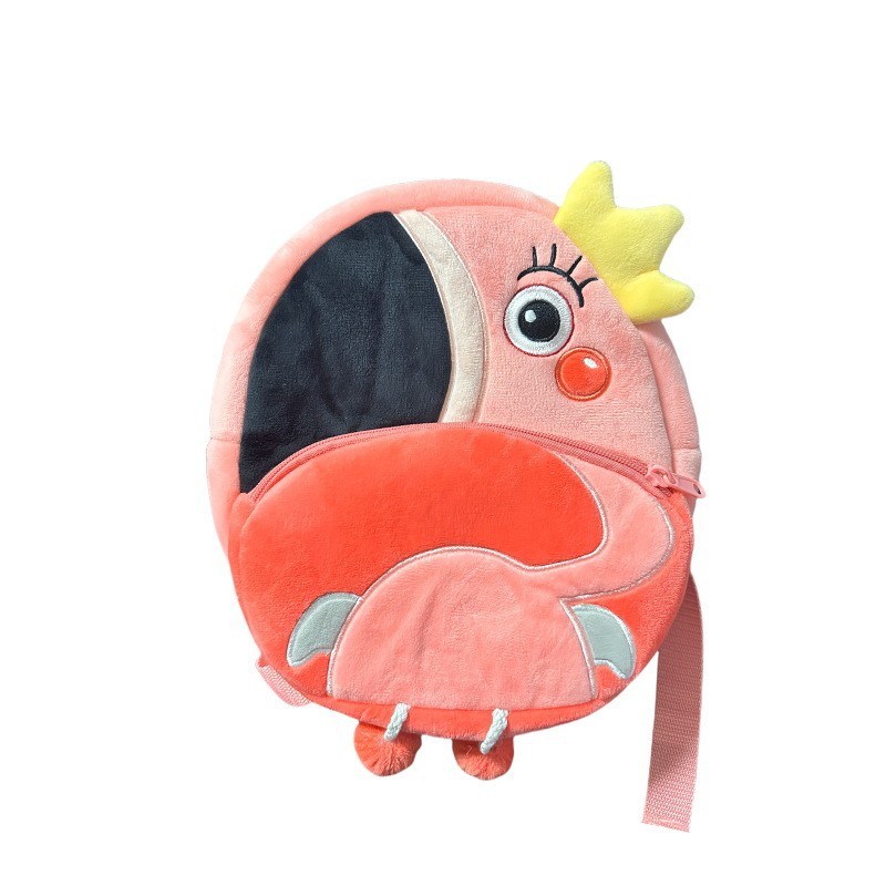 Animal bordado serie lindos niños mochila mochila mochila de peluche fábrica de bolsas de jardín de infantes al por mayor