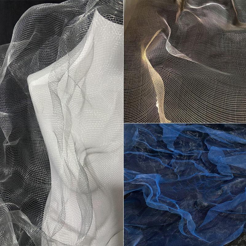 云雾纱顶装背景布设计师可塑性钢丝网艺术材料金属纱网造型硬纱布