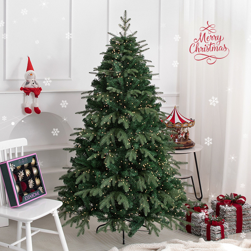 Christmas Tree 2023 New Naked Tree Home Shopping Mall PE Simulation Encryption Large DIY Ornaments Nordic Decoration Package