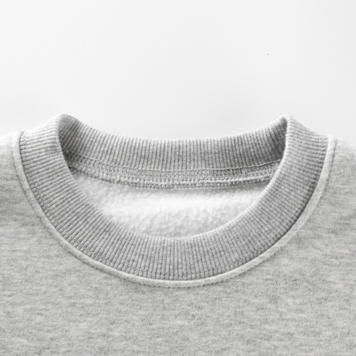 27kids brand children's clothing spring new style 2024 Korean style children's sweatshirt plus velvet baby clothes dropshipping