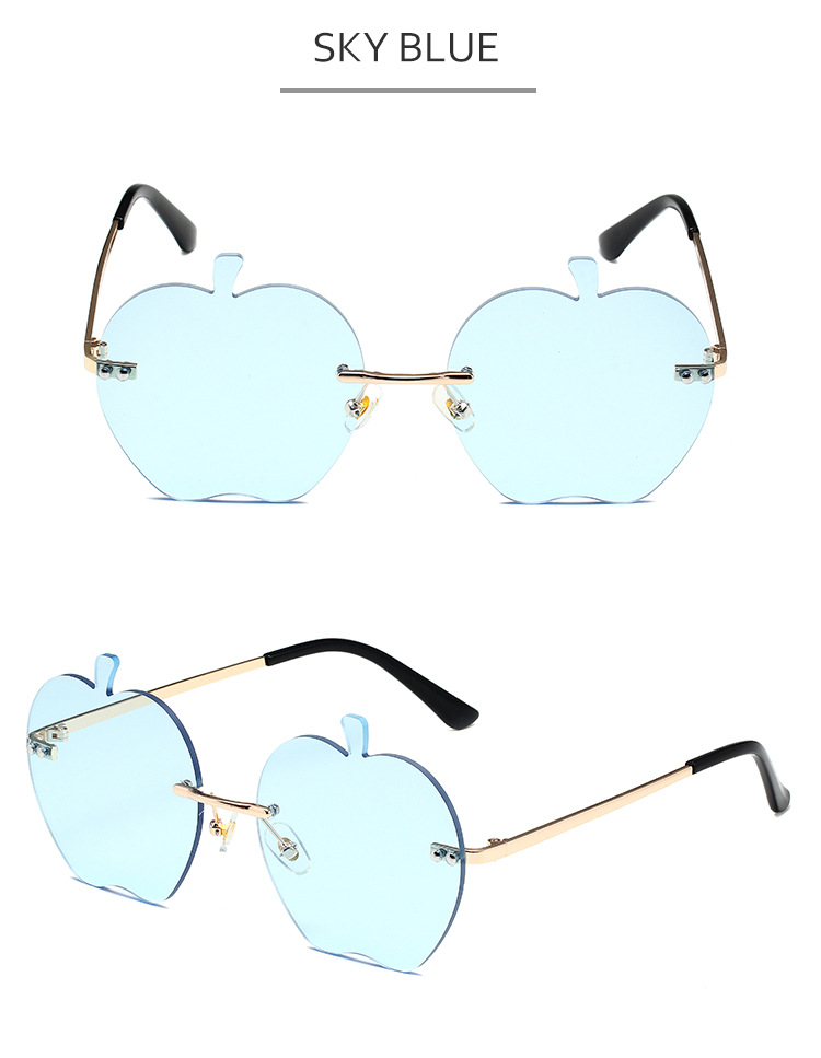 Zonnebrillen voor heren Gepersonaliseerde zonnebrillen Dames montuurloze Apple zonnebrillen Trendy feestdansen Grappige zonnebrillen Zonnebrillen_voghion.com