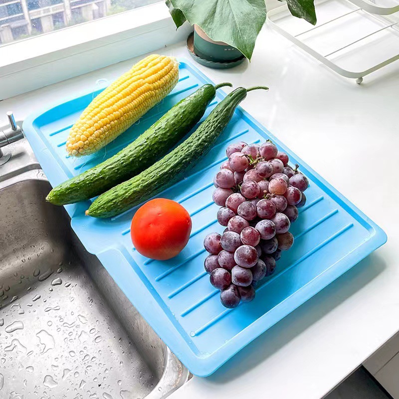 厨房创意沥水托盘 水果蔬菜沥水盘 长方形餐具碗碟沥水收纳置物架