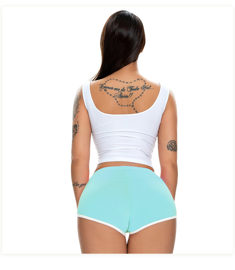 70g Weight Shorts Pants Length Polyester Fabric Type Mid Waist Waist Line Shorts Pants Type Daily Occasion Comfort Function Skinny Fit Type Solid Color Pattern Summer Season Women'S Gender Patchwork Design Sexy Style Women's Daily Sexy Solid Color Shorts Patchwork Shorts 16