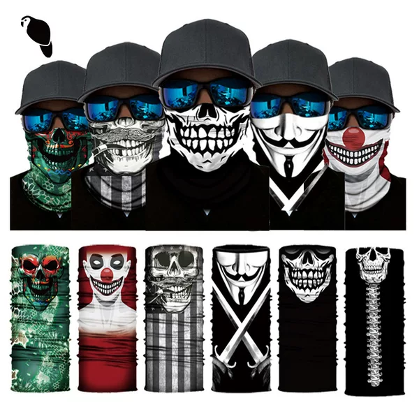Funny pattern Series Multi-functional magic headscarf windproof sunscreen outdoor riding mask seamless spot