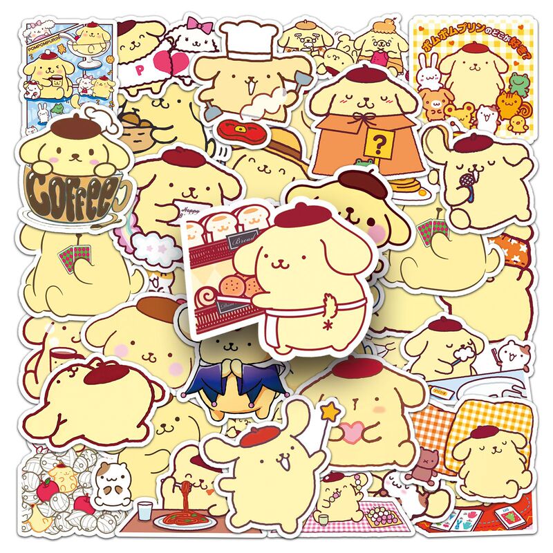 50 pudding dog cute Sanrio goo card cartoon stickersDIY cup suitcase stickers