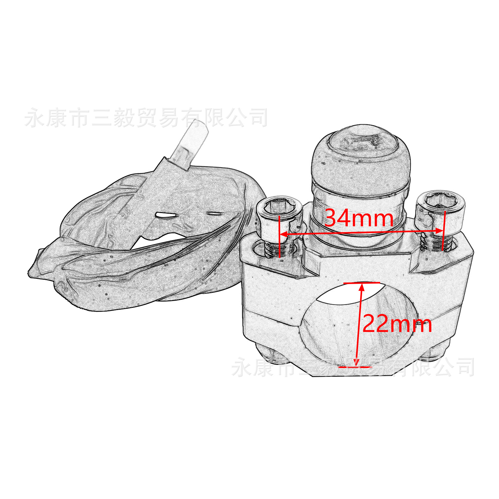 Off-road motorcycle universal ignition flameout start switch horn switch CNC aluminum alloy modified accessories self-recovery