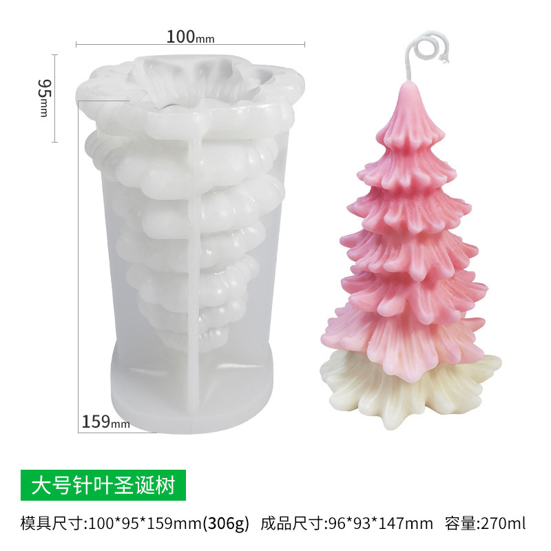 diy Christmas Tree Aromatherapy Candle Silicone Mold Christmas Flavor Handmade Soap Ice Block Gypsum Ornaments Silicone Mold