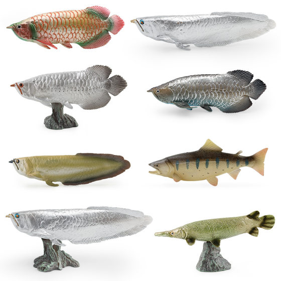 Cross-border simulation golden dragon fish silver dragon fish red dragon fish blue dragon fish eel fish hemp fish marine animal model ornaments