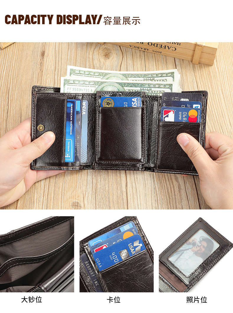 B9937 510K VÍ BÓP NAM GUATDEN PHỤC CỔ CỔ ĐIỂN TÚI XÁCH VÍ NAM DA BÒ G01 SẢN PHẨM MỚI