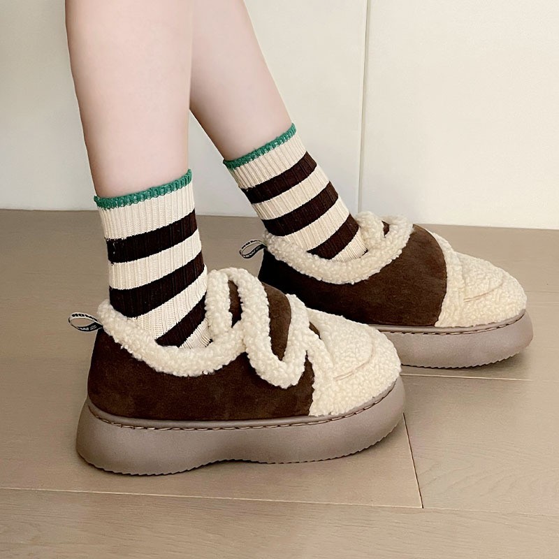 Women Velvet Open-Toe Summer Spring Bedroom Outdoor Cushioned Thermal Machine Washable Slippers Indoor Shoes_voghion.com