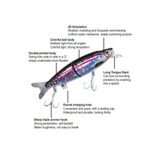 跨境路亚饵Lure 3D电子鱼饵USB充电海钓仿真假鱼饵发光仿生鱼诱饵