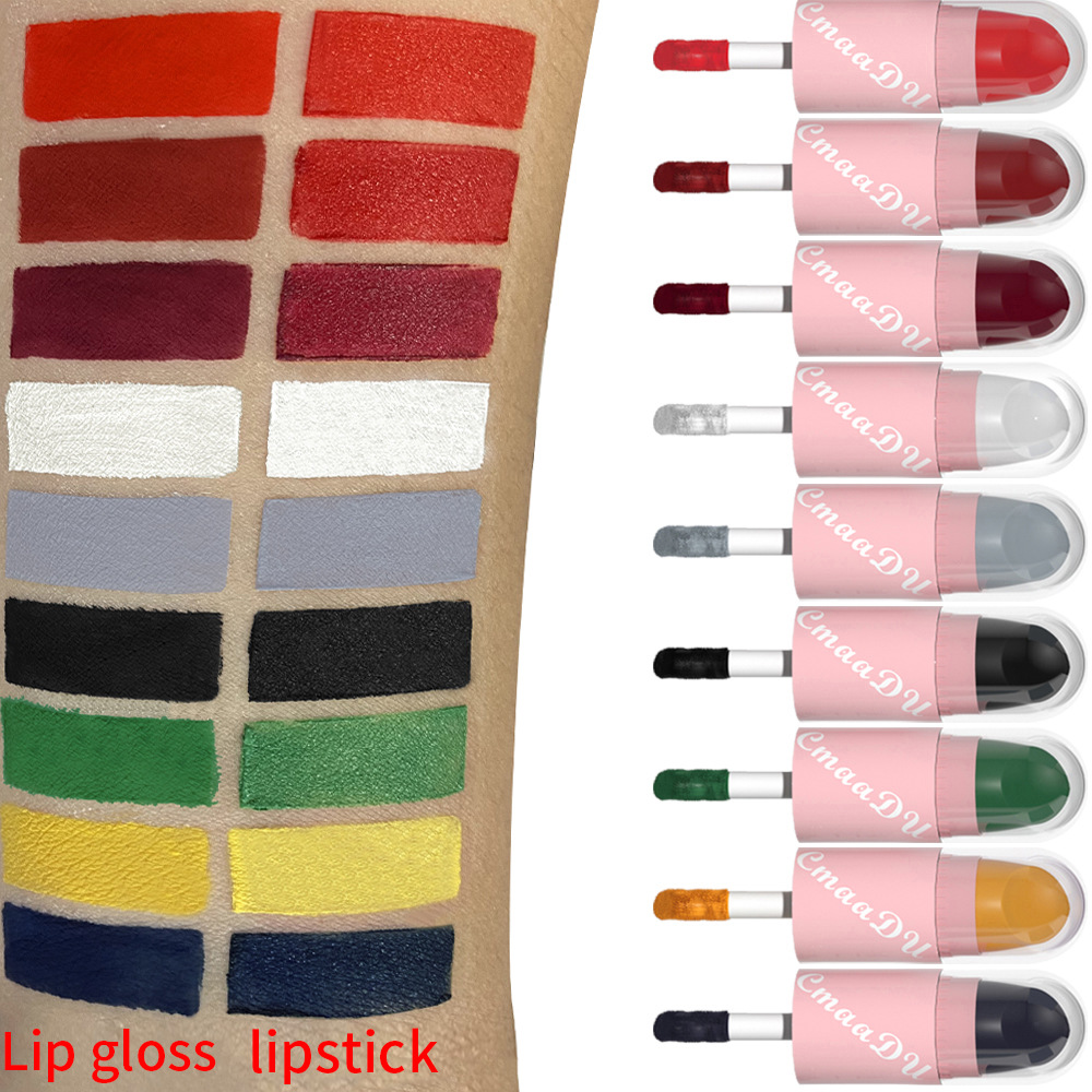Check it out! Link Disclaimer - Exclusive for foreign trade :CmaaDu Face Color Lipstick and Lip Gloss Two-in-one Matte finish undefined
