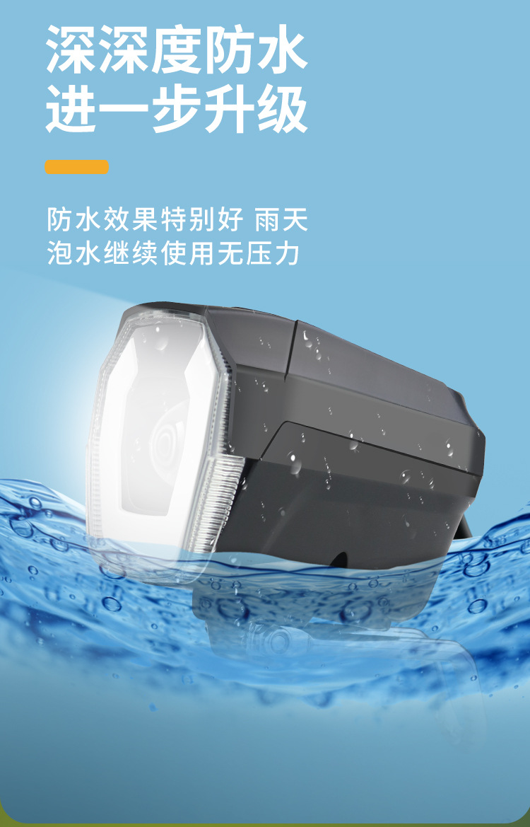 Driving lights led folding electric car headlights with horn 24V-60V universal lithium scooter 2 in 1