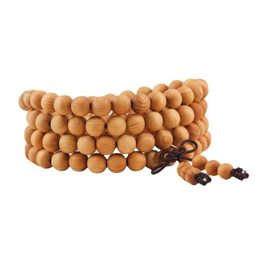 Natural Taihang Yaobai 108-Count Rosary Beads Bracelet Buddhist Prayer Beads Plain String Bracelet Aged Raw Material Novelty for Men and Women
