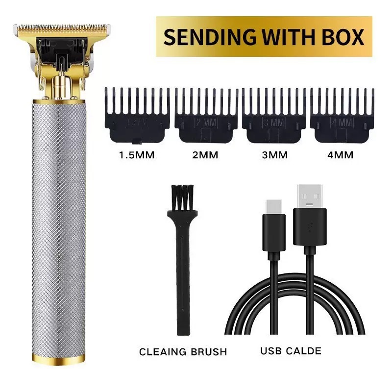 Cortadora eléctrica de peluquería con tallado de metal transfronterizo, cortadora de cabeza de aceite eléctrica, afeitadora recargable, maquinilla de afeitar para peluquería, cortadora de pelo calva