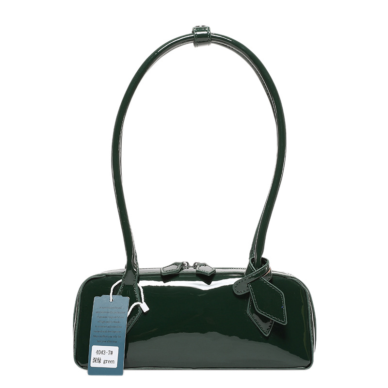 Bolso de axila con textura transfronteriza 2025 verano nuevo bolso femenino bolso retro de alta gama bolso de hombro brillante de charol