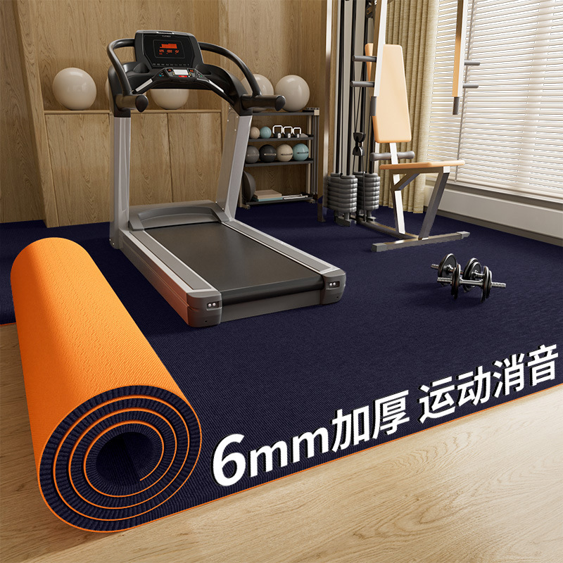 家用大面积全铺吸音防滑地毯健身房地垫隔音减震运动防震加厚吸音|undefined