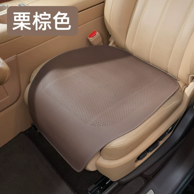 Summer thin padded extended perforated: Universal seat cover - lychee-patterned-half-cover-thin-cushion-chestnut-brown-front-seat-universal-model