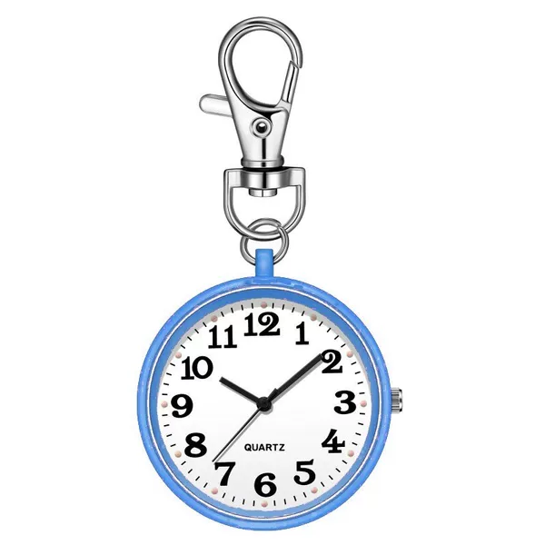 Small Hanging Watch Student Exam Portable Small Clock Large Numbers Clear Luminous Keychain Hanging Watch Nurse Watch