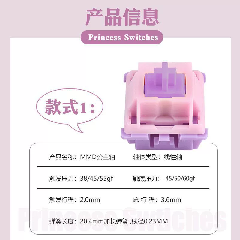 Новый MMD Princess Shaft Настраиваемое соединение и разгрузка клавиатурных аксессуаров Линейный вал параллельный HIFI Маджонг звук точка