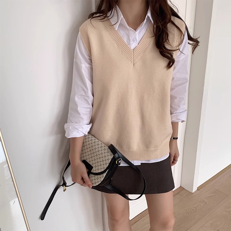 2024 primavera y otoño nuevo estilo suelta vintage suéter de punto Chaleco de las mujeres chaleco estilo coreano versátil abrigo image 13