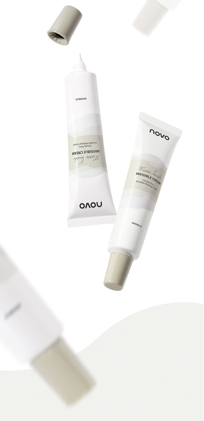NOVO Mist Pore Invisible Primer is refreshing, oil-controlling, concealing and pore-hiding. It is a primer that does not cause powder to stick or smudge undefined