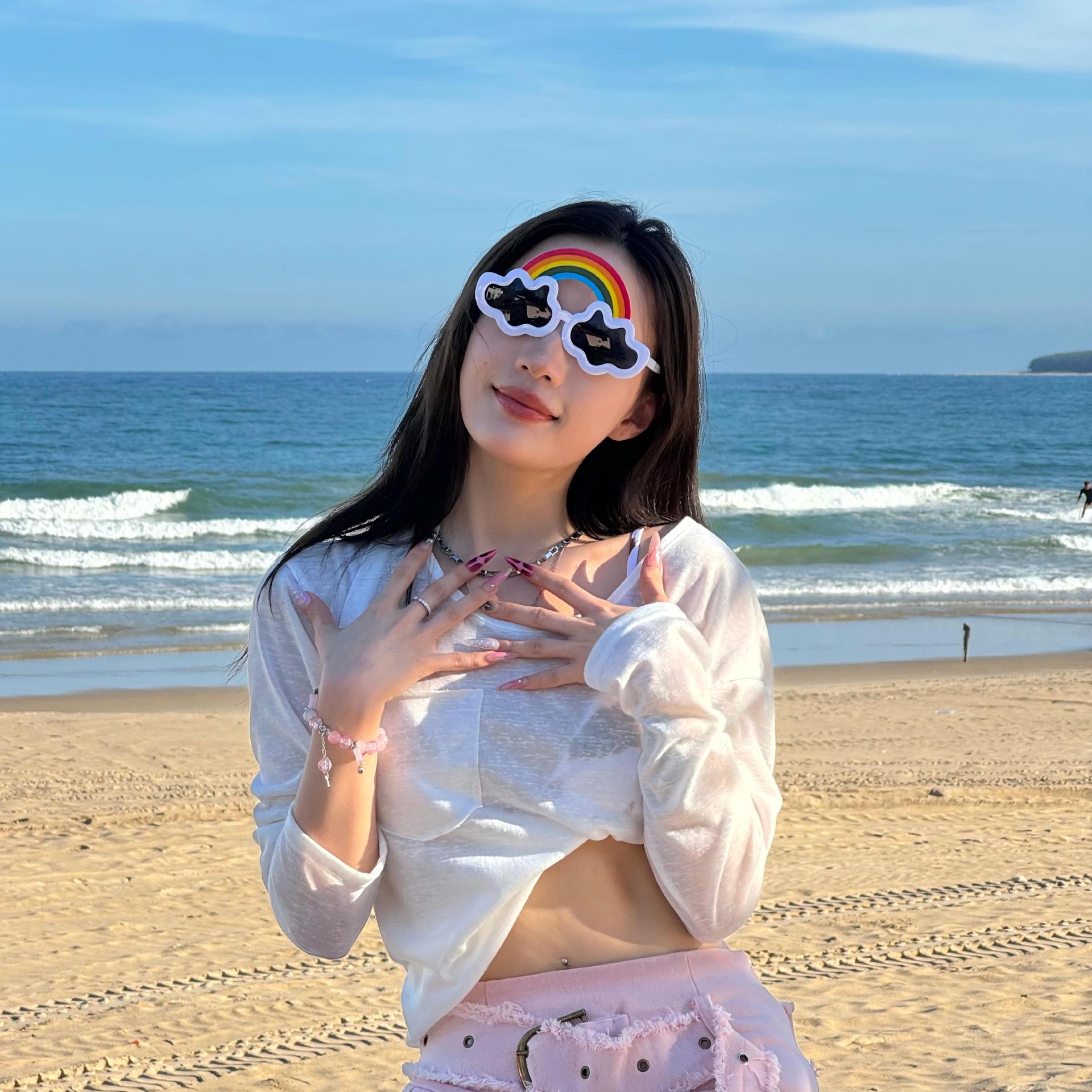 Gafas de Fiesta con Temática Hawaiana, ABS, Divertido, Decorativo, para Fiestas en la Playa y Festivales de Música