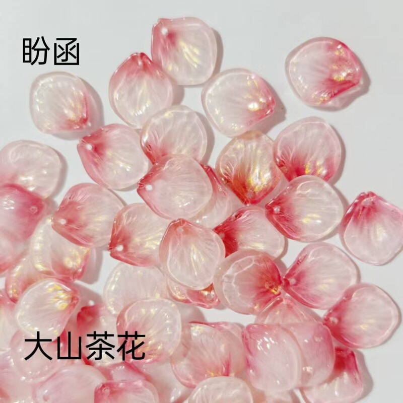 Big Camellia Glazed Petal DIY Jewelry Accessories Antique Hairpin Headwear Hanfu Vintage Material Wholesale