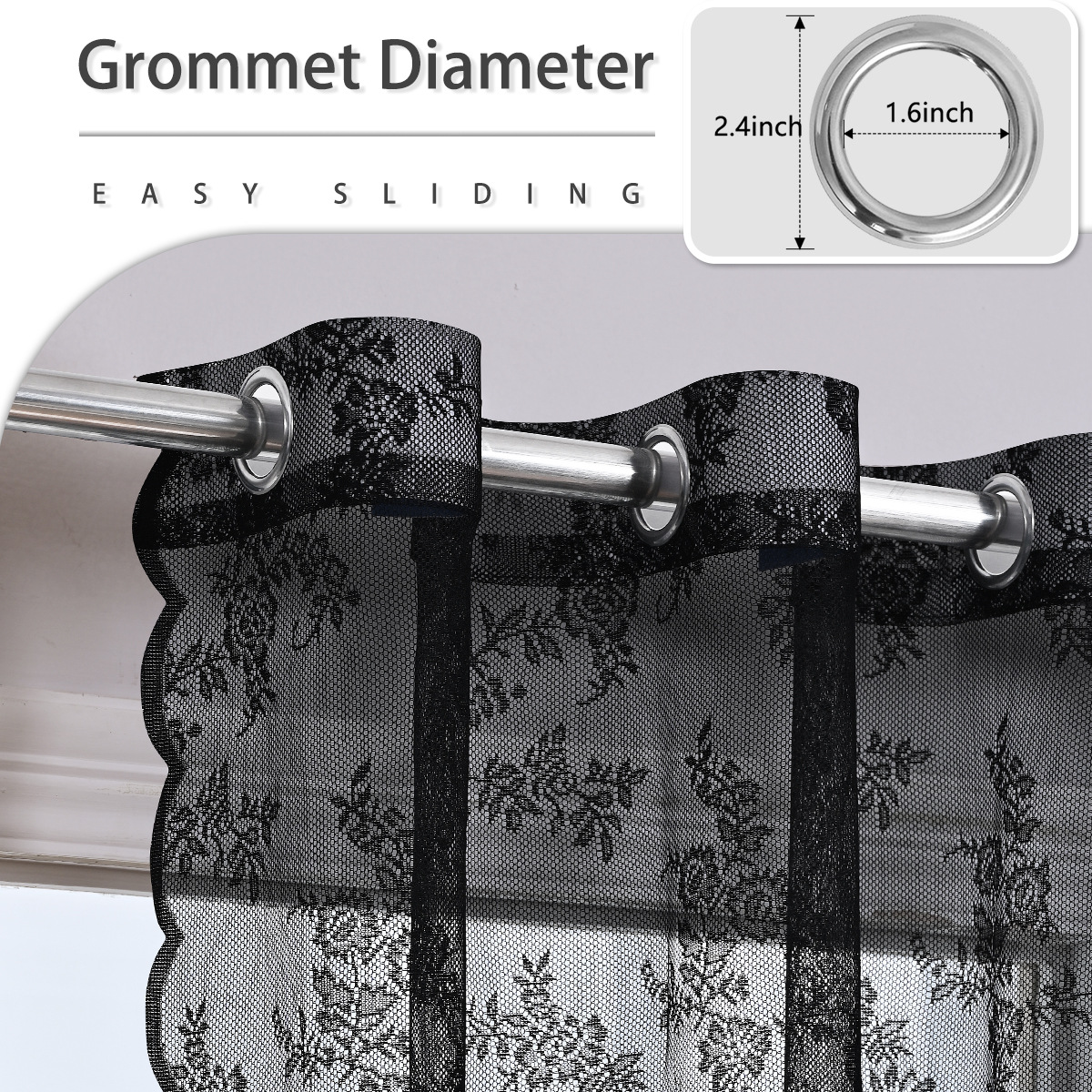 Nuevo encaje transfronterizo unilateral cortina alemana perforación cortina de urdimbre cortina de encaje Amazon Oriente Medio SHEIN ventas calientes