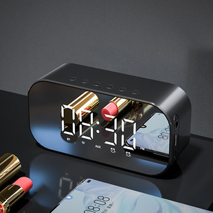 S5 Alarm Clock Speaker Audio Wireless Bluetooth Subwoofer New Creative Bedside Speaker Multifunctional Mirror Speaker