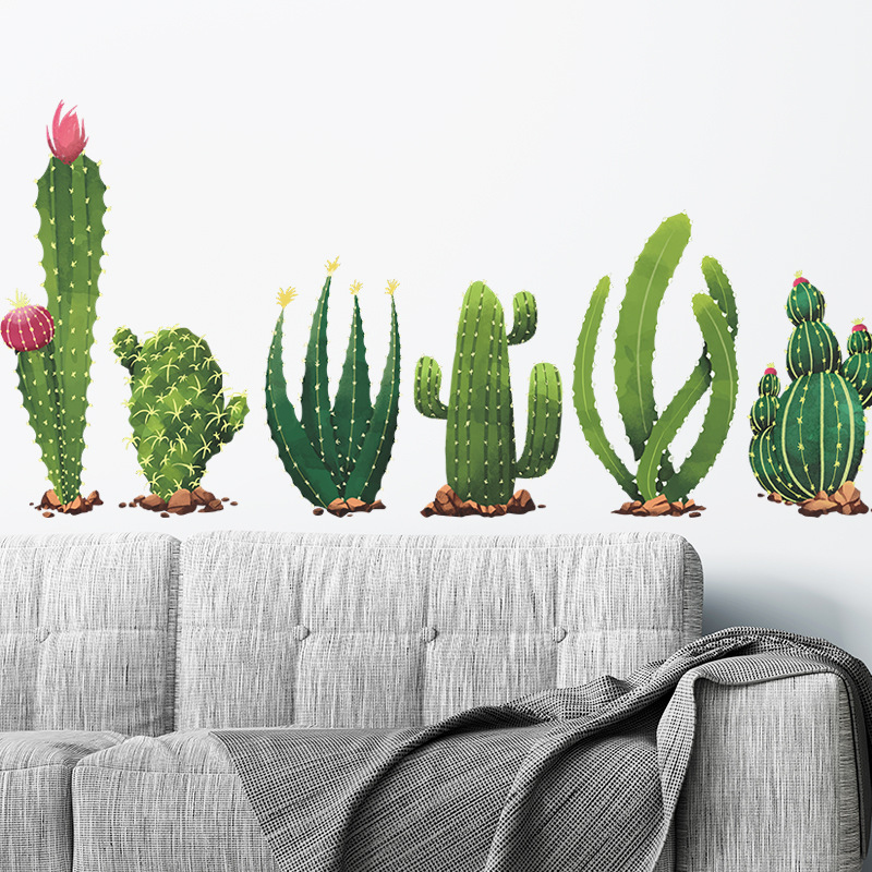 New Tropical Cactus Skirting Wall Stickers display picture 7