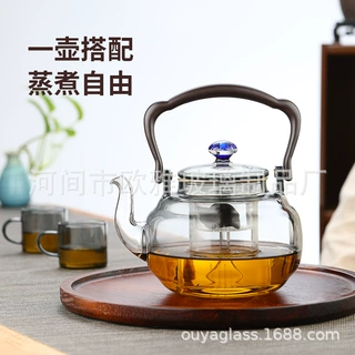 耐高温电陶炉玻璃烧水壶星空泡茶烧水壶可明火电陶炉围炉蒸煮茶器