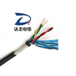Factory Direct Sales of Darou Brand Rvsp Twisted Pair Shielded Wire Rs485 Drag Chain Cable 4 Core 1 Flat Low Temperature Resistance and Anti-Interference